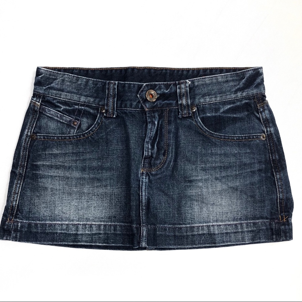 X2 Blue Flap Pocket Jeans Mini Skirt Size 0